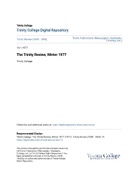 The Trinity Review, Winter 1977