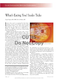 What's Eating You? Ixodes Ticks