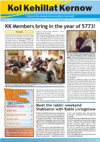 33 Kehillatkernow.Com December 2012, Kislev/Tevet 5773 KK Members Bring in the Year of 5773!