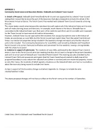 APPENDIX 1. Community Governance and Boundary Review