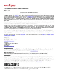 Certusbank Selects Vantiv for Merchant Services