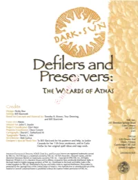 Defilers and Preservers: the Wizards of Athas