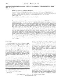 Interaction of Low-Energy Ions and Atoms of Light Elements with a Fluorinated Carbon Molecular Lattice