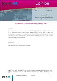 ISIS and the Sunni Separatists Aim Fire at Iran Visit WEB Receive Newsletter