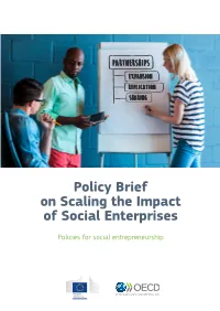 Policy Brief on Scaling the Impact of Social Enterprises