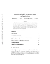 Regularity Principle in Sequence Spaces and Applications