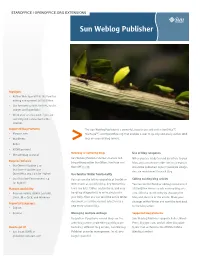 Sun Weblog Publisher