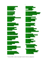 1 *Coloured Address Indicates Incomplete/Incorrect/Obsolete