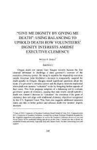 Give Me Dignity by Giving Me Death