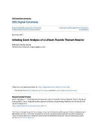 Initiating Event Analysis of a Lithium Fluoride Thorium Reactor