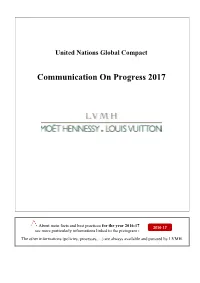 LVMH COP 2017 Global Compact B