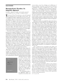 Neuropsychiatric Disorders: an Integrative Approach