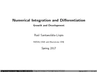 Numerical Integration and Differentiation Growth And
