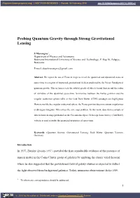 Probing Quantum Gravity Through Strong Gravitational Lensing