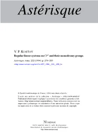Regular Linear Systems on Cp1 and Their Monodromy Groups V.P