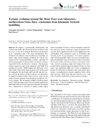 Tectonic Evolution Around the Mont Terri Rock Laboratory, Northwestern Swiss Jura: Constraints from Kinematic Forward Modelling