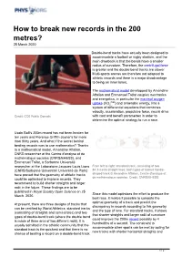 How to Break New Records in the 200 Metres? 25 March 2020