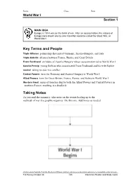 Key Terms and People Taking Notes