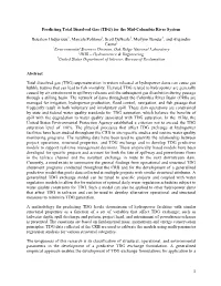 Predicting Total Dissolved Gas (TDG) for the Mid-Columbia River System