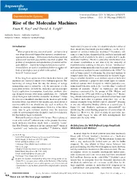 Rise of the Molecular Machines Euan R