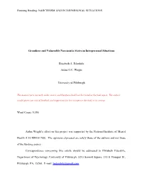 Running Heading: NARCISSISM and INTERPERSONAL SITUATIONS