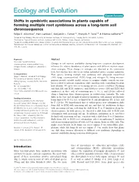 Shifts in Symbiotic Associations in Plants Capable of Forming Multiple Root Symbioses Across a Long-Term Soil Chronosequence Felipe E