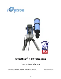 Smartstar R-80 Telescope Instruction Manual
