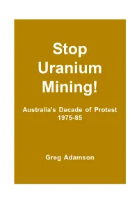 Stop Uranium Mining!