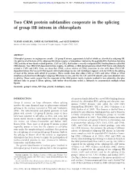 Two CRM Protein Subfamilies Cooperate in the Splicing of Group IIB Introns in Chloroplasts