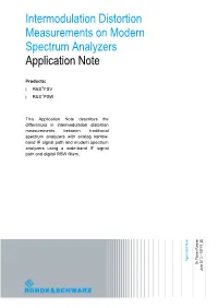 Application Note Intermodulation Distortion