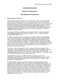 Bus Operators Finding Aid