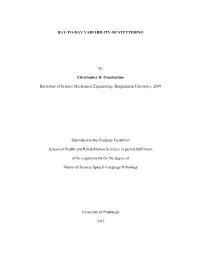 DAY-TO-DAY VARIABILITY of STUTTERING by Christopher D