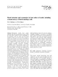 Floral Structure and Systematics in Four Orders of Rosids, Including a Broad Survey of ﬂoral Mucilage Cells