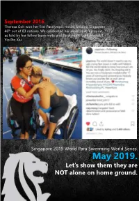 May 2019. Let’S Show Them They Are NOT Alone on Home Ground