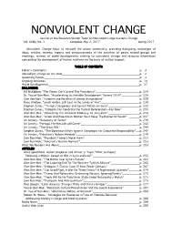 NONVIOLENT CHANGE Journal of the Research/Action Team on Nonviolent Large Systems Change Vol