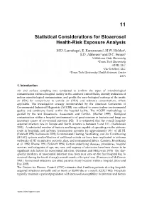 Statistical Considerations for Bioaerosol Health-Risk Exposure Analysis