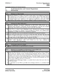 1. Tariff Information and General Regulations 1.2 Referencing