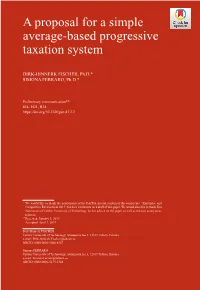 A Proposal for a Simple Average-Based Progressive Taxation System