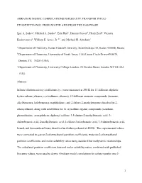 Abraham Model Correlations for Solute Transfer Into 2