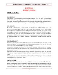 Chapter -2 District Profile Shimla District