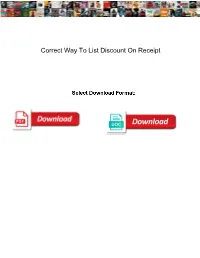 Correct Way to List Discount on Receipt