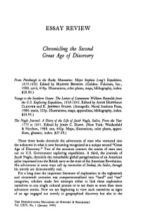 ESSAY REVIEW Chronicling the Second Great Age of Discovery