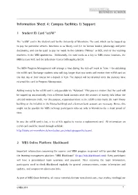 Information Sheet 4: Campus Facilities & Support