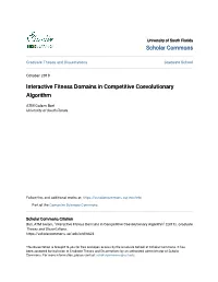 Interactive Fitness Domains in Competitive Coevolutionary Algorithm
