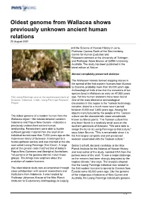Oldest Genome from Wallacea Shows Previously Unknown Ancient Human Relations 25 August 2021