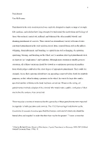 Punishment Una Mcilvenna Punishment in the Early Modern Period Was Explicitly Designed to Inspire a Range of Strongly Felt Emot