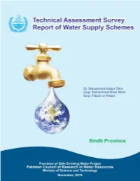Technical Assessment Survey Report of WSS Sindh Province Ii