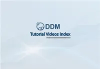 Tutorial Videos Index
