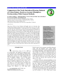 Comparison of the Newly Introduced Rearing Methods of Cotton Stainer, Dysdercus Koenigii (Hemiptera: Pyrrhocoridae) with Classical Methods