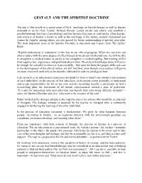 Gestalt and the Spiritist Doctrine
